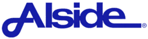 Alside logo in bold, blue letters with a stylized "A" and a registered trademark symbol on a light background.